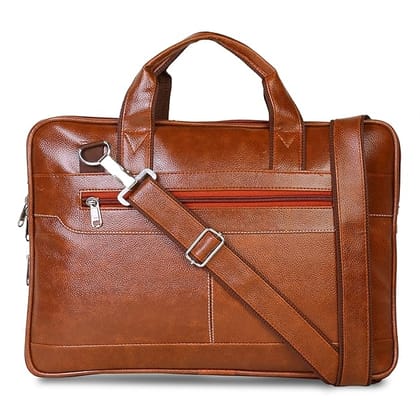 Synthetic Leather Casual 15.6 inch Laptop Messenger Organizer Bag/Shoulder Sling Office Bag For Men
