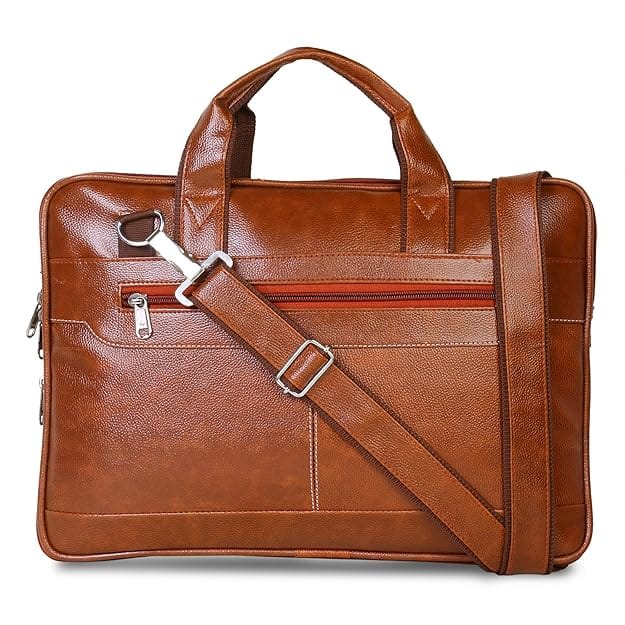 Synthetic Leather Casual 15.6 inch Laptop Messenger Organizer Bag/Shoulder Sling Office Bag For Men