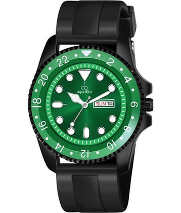 AQUA BLISS - Black Silicon Analog Men's Watch