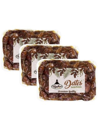 HARIHAR KRIDHA Dates (Khajoor) Premium Seedless Khajoor | 500 Gram Pack of 3