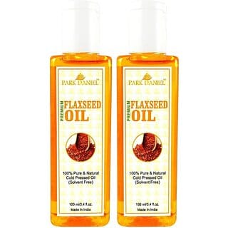 PARK DANIEL Organic Flaxseed oil - Natural &amp; Undiluted combo of 2 bottles of 100 ml (200ml) (200 ml)