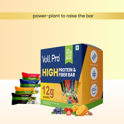 Voll Pro Plant Protein Bar: 12g protein in 30g bar (Pack of 30g*8 bars)-Buy 1