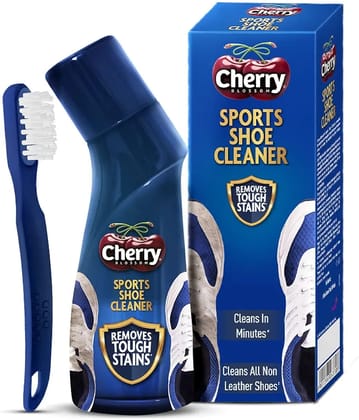 Cherry Blossom Sports Shoe Cleaner - Cleans All Non-Leather Shoes, Removes Tough Stains, 75 ml (With Free Brush)