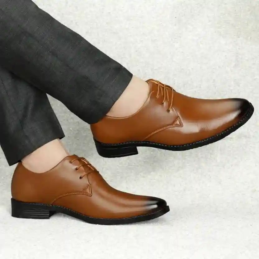 Latest Trendy Men Formal Shoes, Tan Derby Shoes, Office Shoes For Men's and Boys - Tan Color - Tan, Size - 7