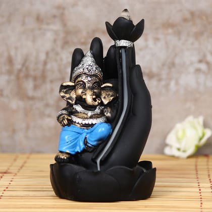 Lord Ganesha Idol Smoke Backflow Cone Incense Holder Decorative Showpiece