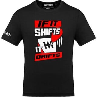 FastB Men Printed Round Neck Black T-Shirt