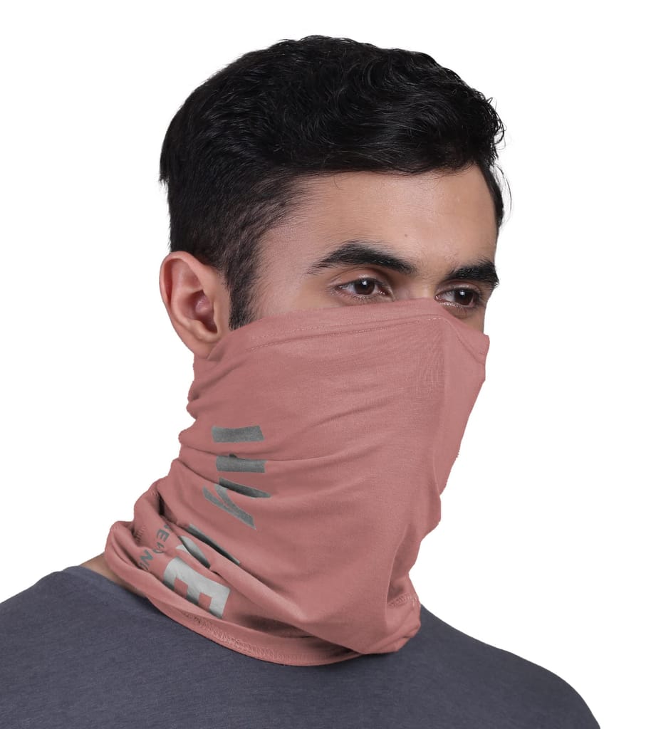 FREECULTR Unisex Bamboo Bandana, Anti Microbial Super Soft & Comfort Fit, Breathable Multipurpose Headband, Face Mask for Dust Protection and Sun - Printed Pack of 2-Cuban Peach,White