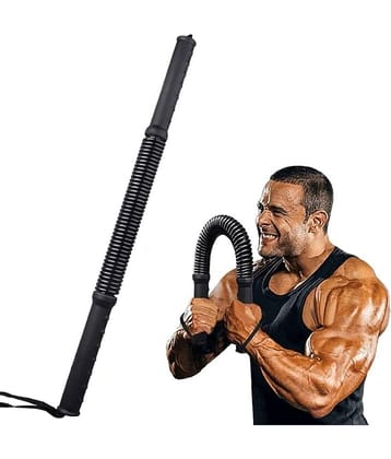 HORSE FIT  Power Twister Bar |20kg- Upper Body Exercise for Chest, Shoulder, Forearm and Arm Strengthener | arm Exercise Equipment | arm Strength Equipment | Hand Gripper