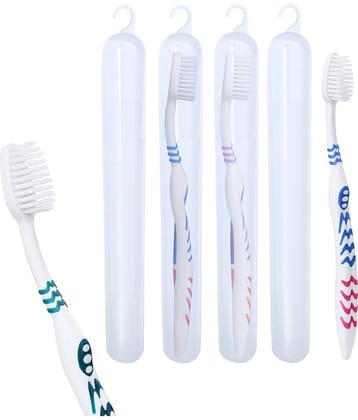 MAXI Mango Hard Toothbrush Travel Pack (Pack of 4)