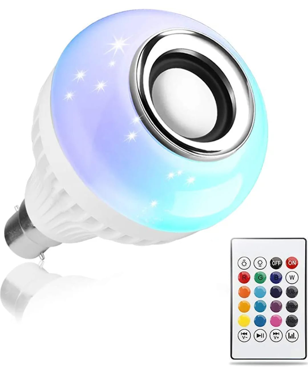 Bluetooth Speaker E27 And B22 Led Music Bulb Light Rgb Self Changing Color Lamp Built-In Audio Speaker For Home, Bedroom, Living Room, Party Decoration, 12 Watts