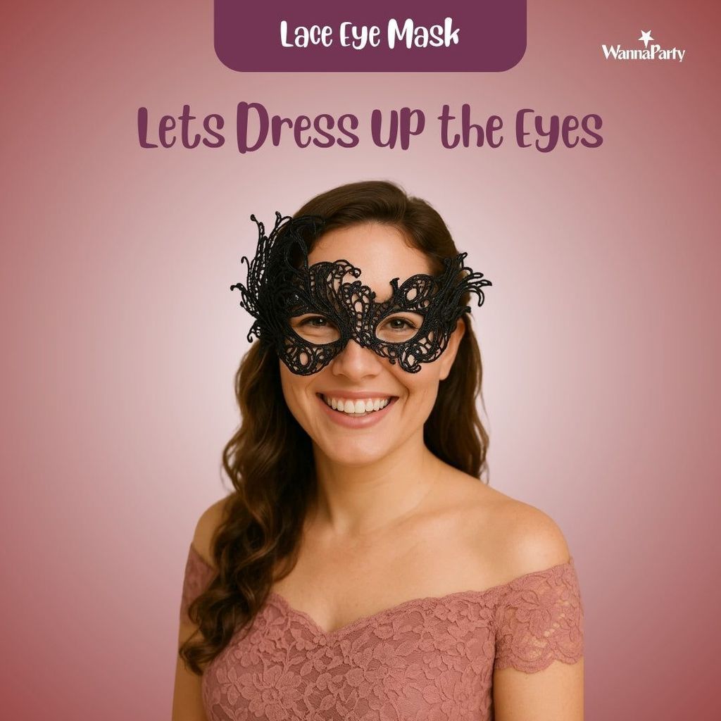 Masquerade Wild Butterfly Black Wired Eye Masks - 1PC - Party and Festive Needs | Buy online on ZillyBuy