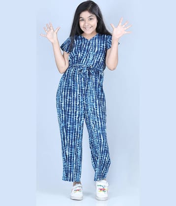 StyleStone Girls Viscose Jumpsuit ( Pack of 1 , Navy )