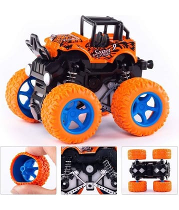 Tzoo Gear Suspension Pull Back Rock Crawler Car for Kids Age 2+ | 4 Wheel Drive, Rubber Spring Mini Car- Multi Color (Pack 1)