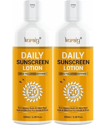 KURAIY SPF 50 PA+++ Sunscreen UV Lotion sunblock 75ML PACK OF 2