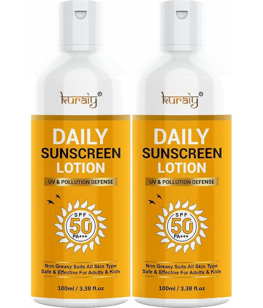 KURAIY SPF 50 PA+++ Sunscreen UV Lotion sunblock 75ML PACK OF 2