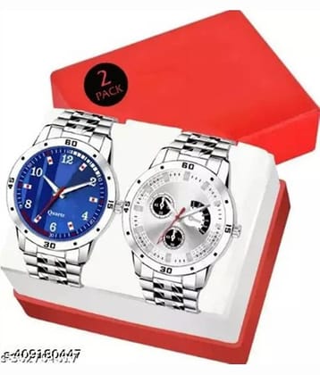 Fadiso Fashion Silver Stainless Steel Analog Men's Watch