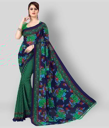 ANAND SAREES Georgette Printed Saree With Unstitched Blouse Piece ( Multicolor )