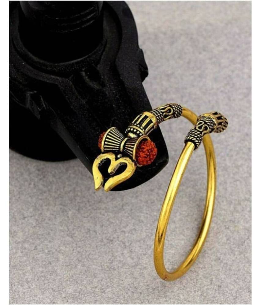 PAYSTORE Adjustable Trishul Damroo Rudraksha Bahubali Kada Bracelet Mahakal For Men Boys Girls