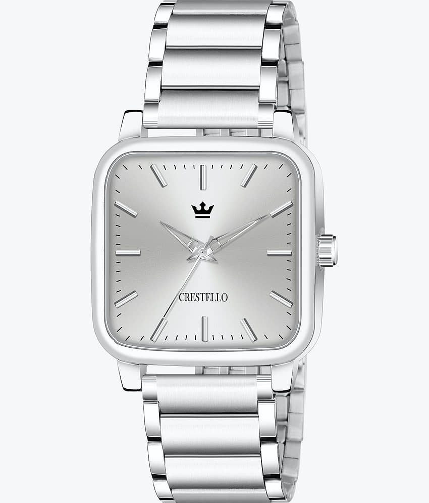 Crestello Silver Metal Analog Men's Watch