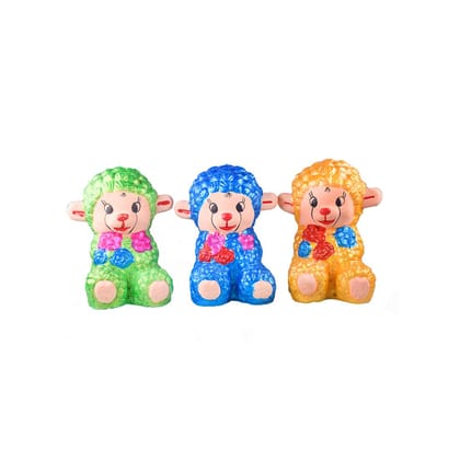 ATNAYAJ Handmade Clay Cartoon Characters Baby Lamb for Kids/Home Decor/Gift Items (3 pcs)