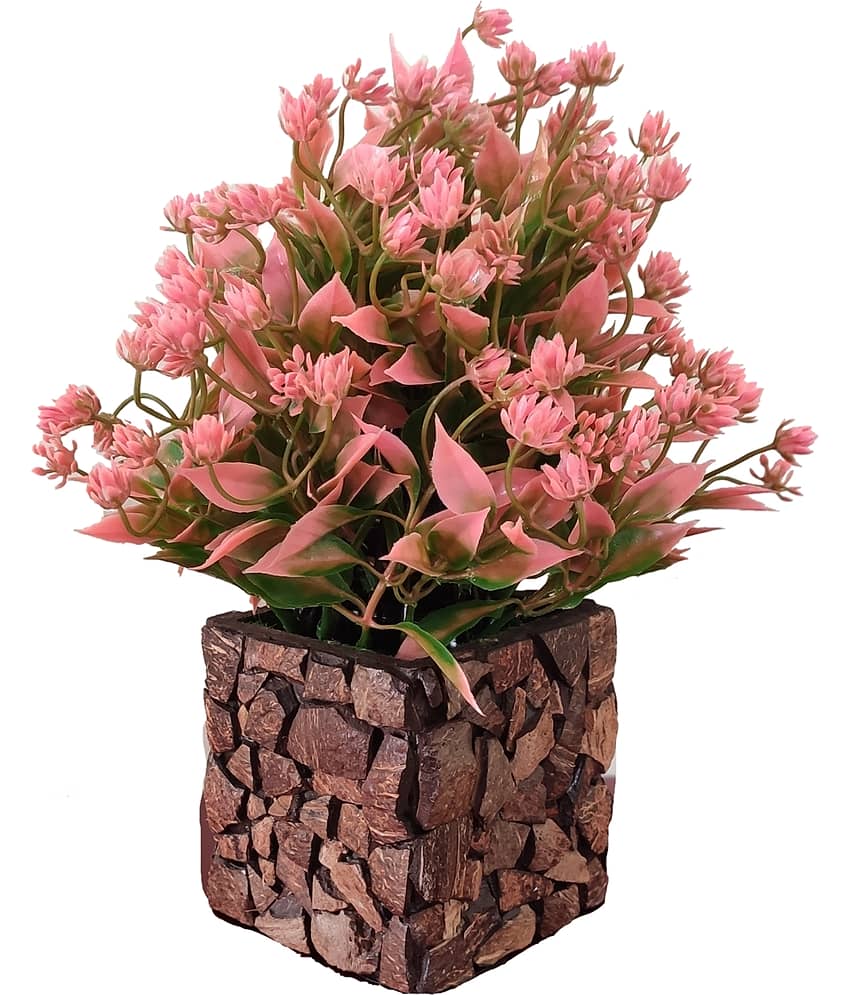 BAARIG - Pink Wild Artificial Bonsai ( Pack of 1 )