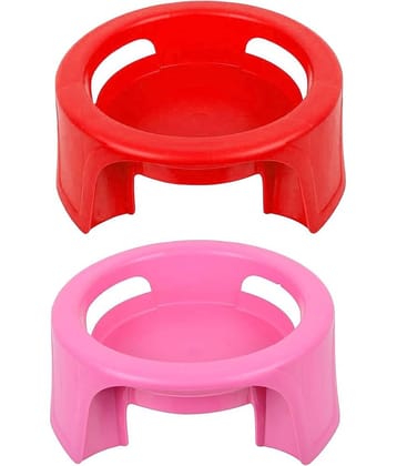 FIT4CHEF Multicolor Polypropylene Matka Stand ( Pack of 2 )