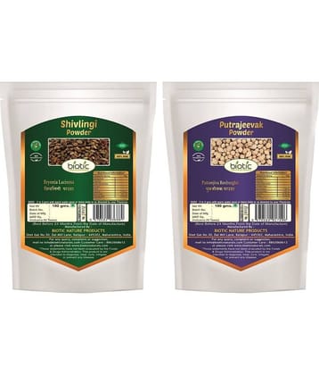 Biotic Shivlingi Seed Powder & Putrajivak Seed Powder 200 gm Pack of 2