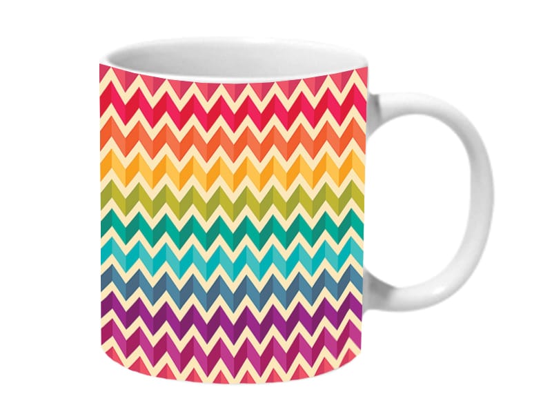 Multicolor Colorful Pattern Ceramic Mug