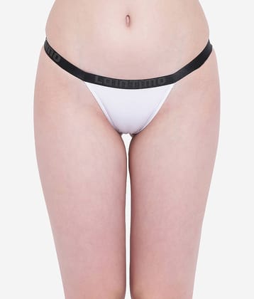 La Intimo Pack of 1 Nylon Bikini For Women ( White )