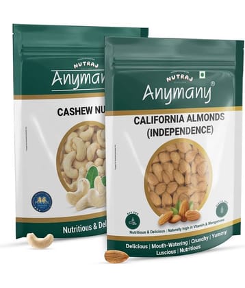 Anymany Dry Fruit Combo Pack Almond Cashews Nuts  (2 x 400 g)