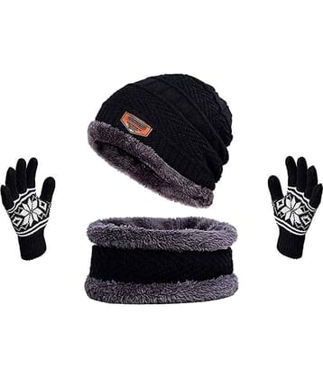 Infispace Pack of 2 Woollen Men's Cap ( Blue )