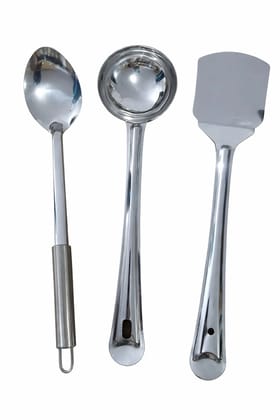 Stainless Steel Serving Spoon Silver Ladle, Turner, Serving Spoon