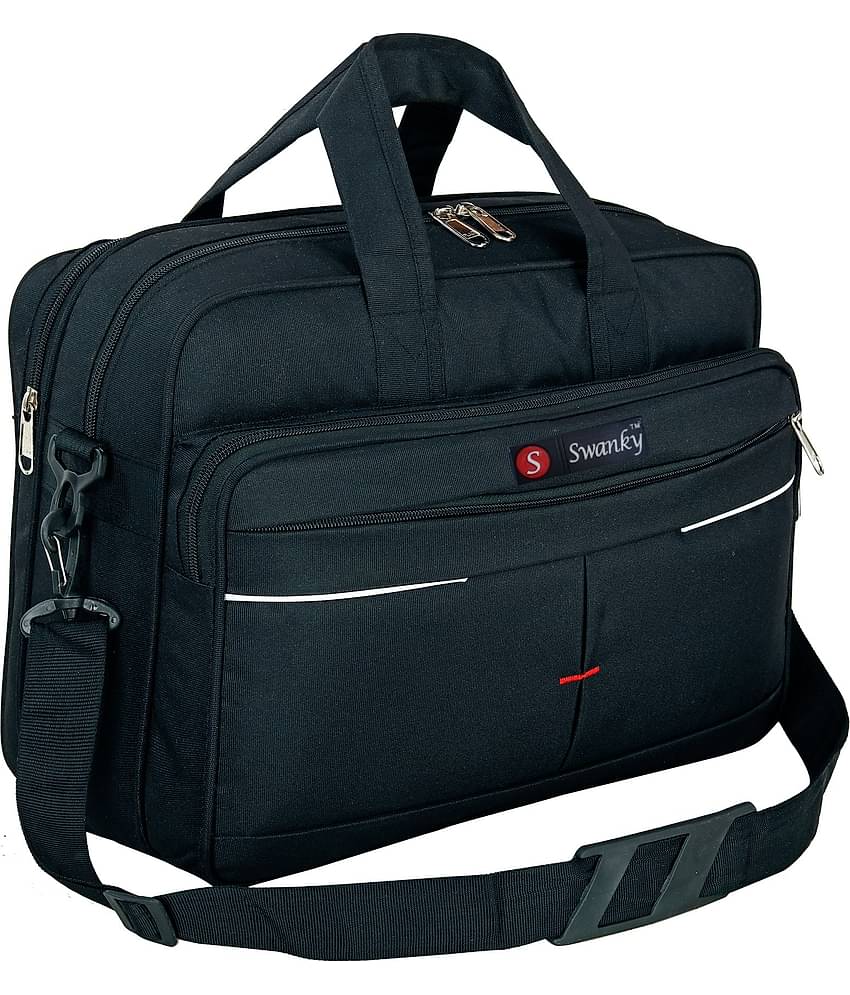 Swanky Black Solid Messenger Bag