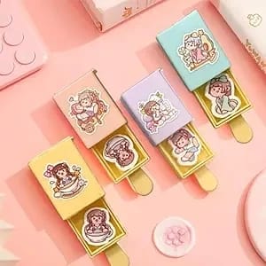 Pencil Eraser Magic Box Popsicle Shaped Ice Cream Drawer Modle Rubber Eraser Stationary School Food Print for Children Pack of Any 2 pcs.