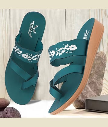 Bersache Blue Women's Open Toe Flats