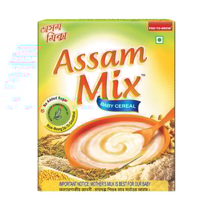Pro To Grow Assam Mix Baby Cereal 300g | Enriched with Rice, Sesame & Groundnut with No Added Sugar & Artificial Additives | Ideal for 6 to 24 Months Baby
