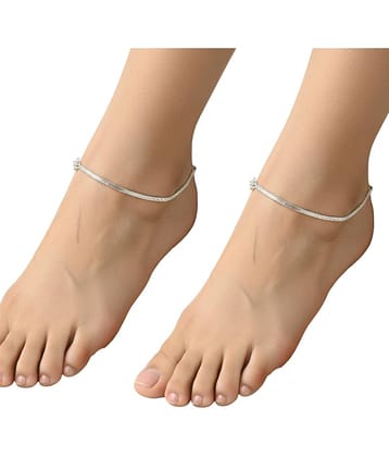 Charms Silver Anklets ( Pack of 1 )