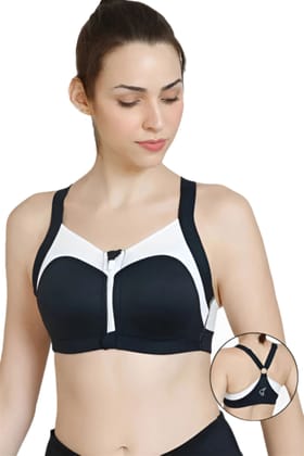 Zivame High Impact Quick Dry Sports Bra-Zc4153-Anthracite / 34C