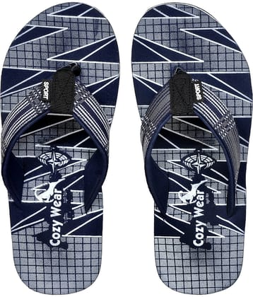Cozy Wear - Navy Blue Men's Thong Flip Flop