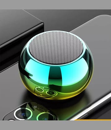Tecsox Mini Speaker 4 W Bluetooth Speaker Bluetooth v5.0 with 3D Bass Playback Time 3 hrs Black