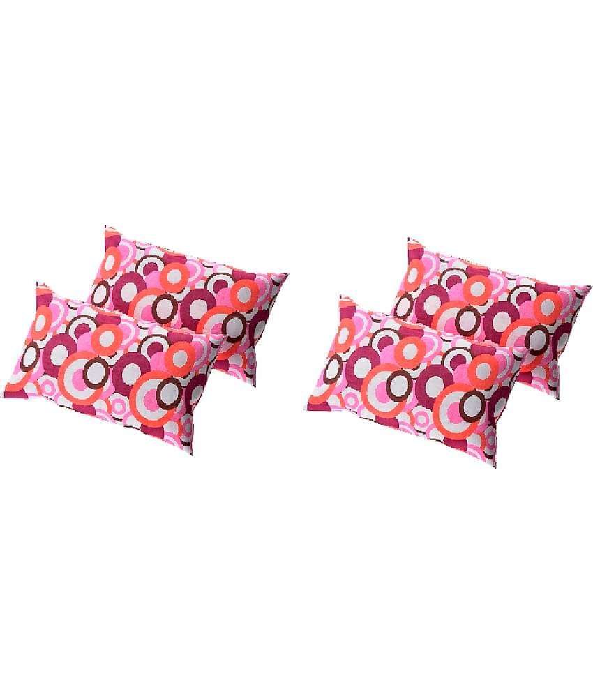 Handloomwala - Pack of 4 Cotton Floral Standard Size Pillow Cover ( 68.58 cm(27) x 43.18 cm(17) ) - Multi