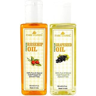 PARK DANIEL Premium Rosehip oil and Grapeseed oil combo of 2 bottles of 100 ml (200ml) Hair Oil (200 ml)