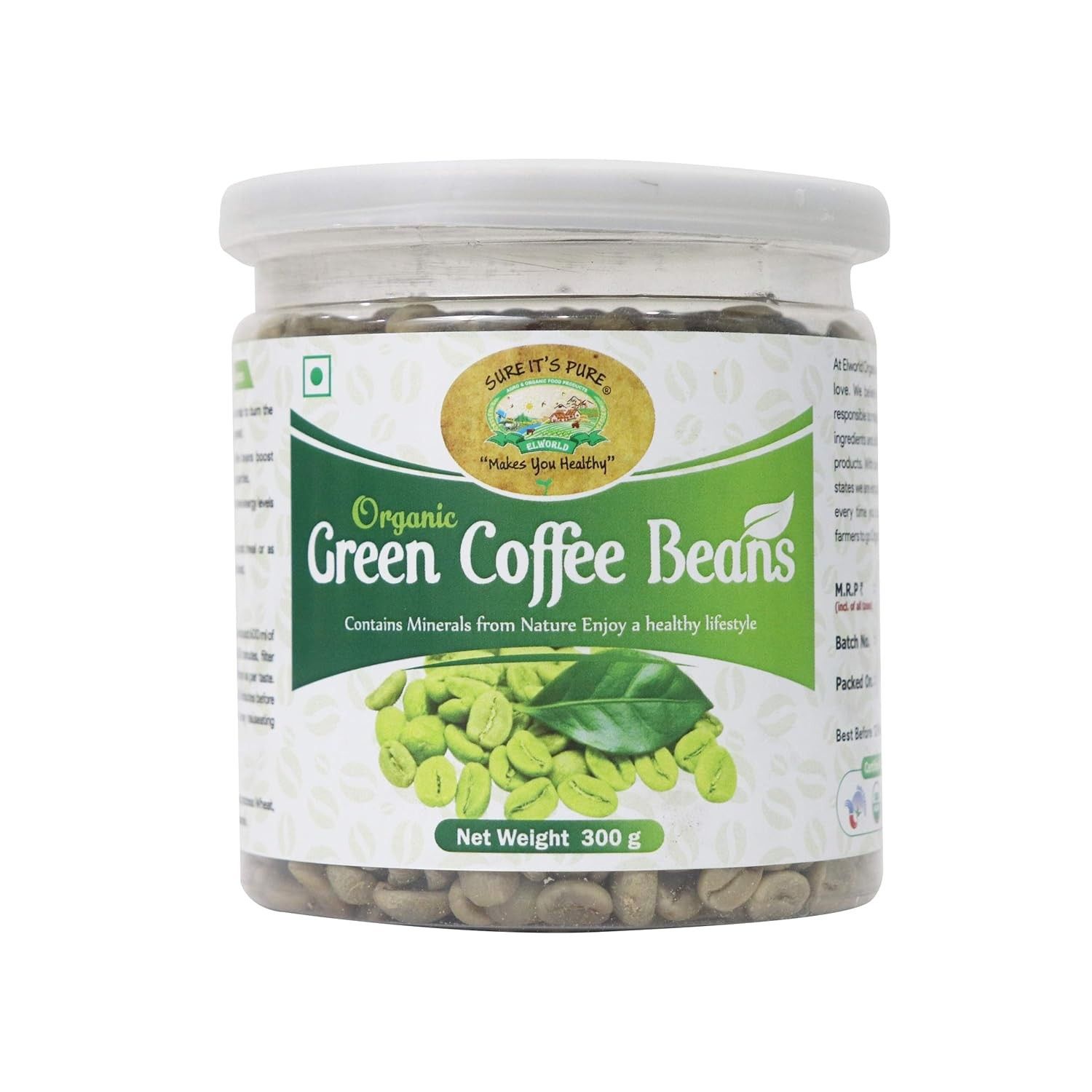 Elworld Agro & Organic Food Products Green Coffee Beans 300g