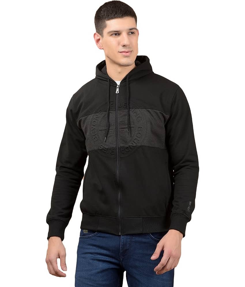 Dollar Cotton Hooded Men's Sweatshirt - Black ( Pack of 1 )