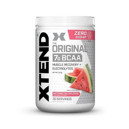 Xtend Original BCAA Powder (Watermelon Explosion) - Sugar Free Workout Muscle Recovery Drink with 7g BCAA, |