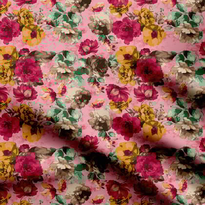 Merry Roses Print Fabric-Cotton