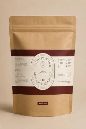 Favours Organics Sattu Powder | Roasted Chana Sattu Drink Mix | High Protein & High Fibre | Natural Summer Coolant | Plant-Based Nutrition | No Added Sugar & Preservatives | 500g
