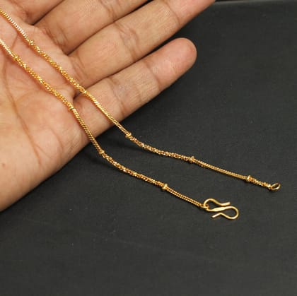 Ready To Wear Brass Chain Golden 21 Inch-Golden / 1 Pc