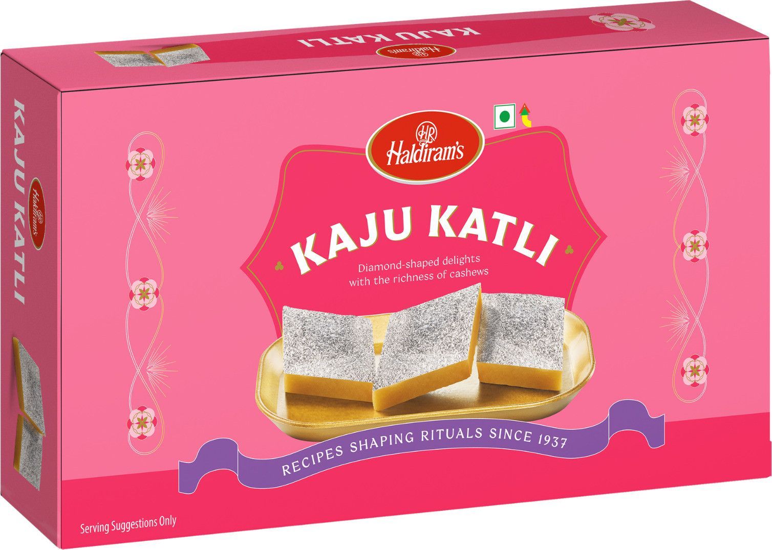 Haldiram's Kaju Katli Box | Premium Cashew Sweet | Ideal for Gifting & Celebrations Box (200 g) - Pack of 2