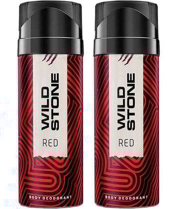 Wild Stone 2 Red Deodorant Spray - For Men (300 ml, Pack of 2)